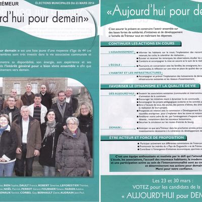 2014 les professions de foi des 2 listes