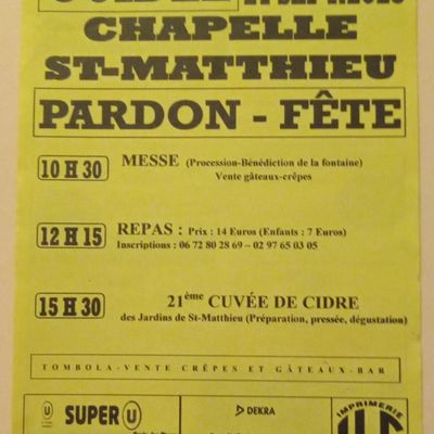 Pardon chapelle Saint Matthieu 21 septembre 2025