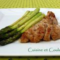 Pomme de ris de veau juste poêlée aux asperges vertes 