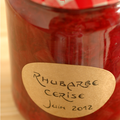 COMPOTE OU CONFITURE ? ... RHUBARBE & CERISE !