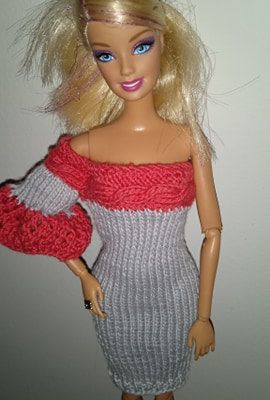 Robe a 1 manche avec col torsadé 