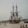 L'Hermione est arrivée à Bordeaux dans le port de la Lune, 7 octobre