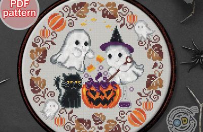 Ma nouvelle Broderie d'Halloween fin !