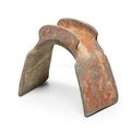 A gray pottery saddle, Six dynasties-early Tang dynasty