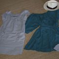 Soldes d'été: Petite robe et blouse grise,
