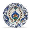An Iznik pottery dish, Ottoman Turkey, circa 1580