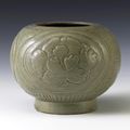 Jar with Carved and Incised Peonies, Yue celadon, Northern Song dynasty (960-1127)