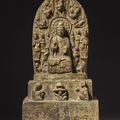A large limestone Buddhist stele, Eastern Wei Dynasty or later