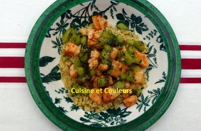 Boulghour au saumon et sa salsa de kiwi