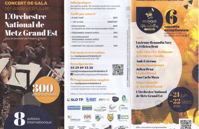 Deux concerts exceptionnels en septembre en Meuse!