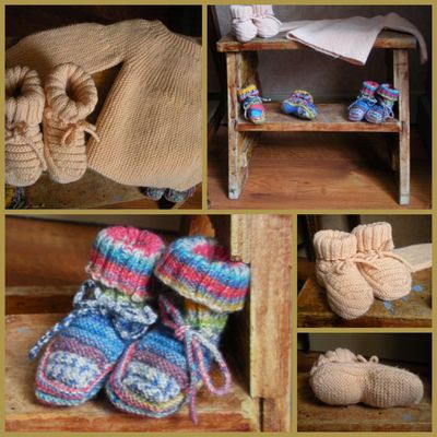 Chaussons de bébé en tricot