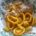 Carri de courgettes, encornets, et ananas au Thermomix