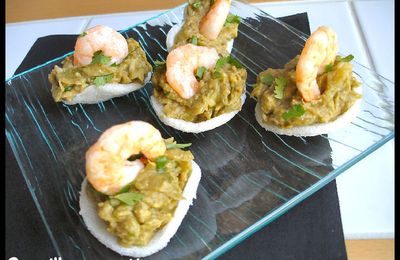 GUACAMOLE ET SES CHIPS DE CREVETTES [#APERO #AVOCAT #FOOD #GOURMAND]