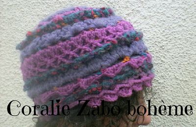 Bonnet beret femme au crochet,  bonnet en laine bohème,  * SHOP BOUTIQUE CORALIEZABO ETSY / CORALIE-ZABO-BOHEME UNGRANDMARCHÉ 