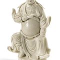A fine Dehua figure of Guandi, Qing dynasty, 17th-18th century