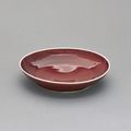 Dish with copper-red glaze, and a Xuande mark in cobalt oxide on the base, Ming dynasty, Xuande reign (1426-1435)