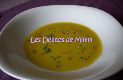 Potage Saint-Germain aux pois cassés et lard fumé