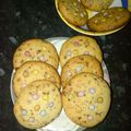 cookies aux smarties et chocolat