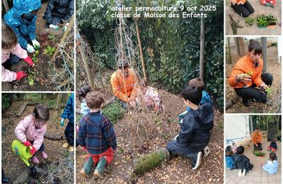 les ateliers permacultures de la classe de Maison des Enfants de fin sept et octobre 2025