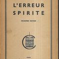 L’erreur Spirite de René Guénon 