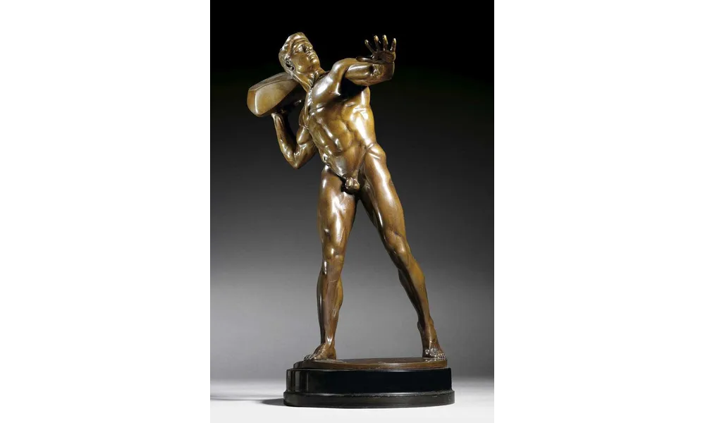 Hugo Siegwart, 1865/1938, Le Lanceur de Pierre.1913 