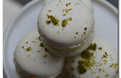 Macarons Yuzu, wasabi et orange confite 