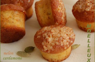 Mini moelleux au melon et à la cardamome, sans gluten et sans lactose