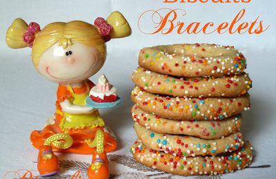 Biscuits bracelets très "girly" aux amandes pour Pourim