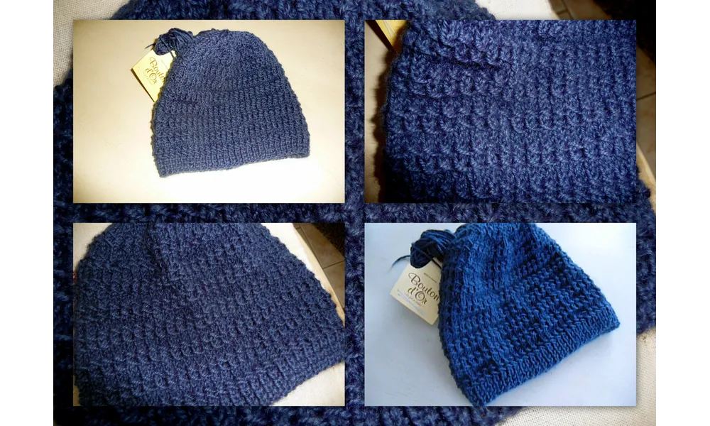 Un bonnet au point de bambou