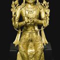 A gilt-bronze figure of Maitreya, Tibet, 16th-17th century