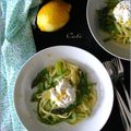 TAGLIATELLE AUX RUBANS D'ASPERGES & BURRATA AUX ZESTES DE CITRON