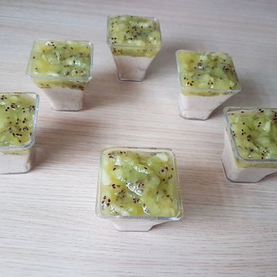 VERRINE COCO, BANANE, TAPIOCA ET KIWI
