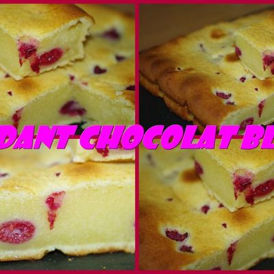 Fondant chocolat blanc et framboises