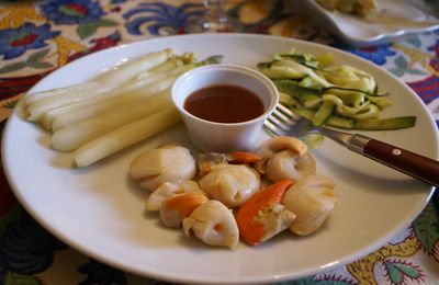 Brochettes de coquilles St Jacques 