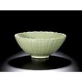 A Large Carved Longquan Celadon Bowl. Ming Dynasty, Early 15th Century