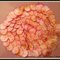Carpaccio de radis rose