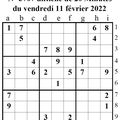 solution détaillée sudoku difficile de 20Minutes du vendredi 11 février 2022