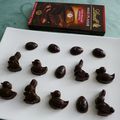 bouchées "truffes" allégées chocolat noir praliné noisette à la gomme de konjac à seulement 30 calories (pour 18 empreintes)
