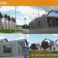GISORS (27) -Création- Couvertures,facades et sous faces zinc du lycée de Gisors (SOGEA).