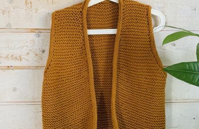 Gilet de berger : finitions i-cord, tutoriel vidéo youtube