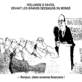 Hollande à Davos - par Mougey - 28 janvier 2015