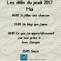 Les défis du jeudi 2017 # 19 Un blog que j'aime