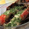 Langouste grillée au beurre d'herbes