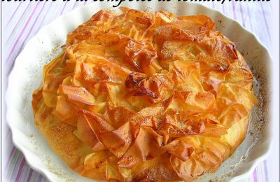 TOURTIERE à LA COMPOTEE DE TOMATES ROUGES ( dessert )