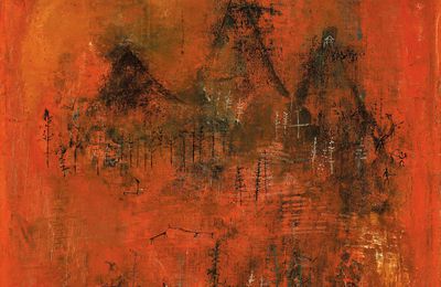 Zao Wou-Ki (Zho Wuji, French / Chinese, 1920-2013), 22.03.50 (Paysage rouge)