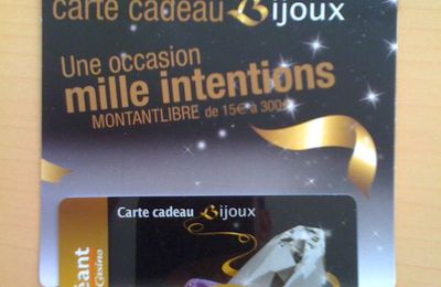 Carte cadeau Géant Casino Bijoux