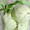 Glace à la menthe et aux pépites de chocolat