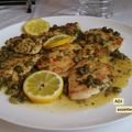 Piccata de poulet au citron et aux câpres, inspiré par Un déjeuner de soleil