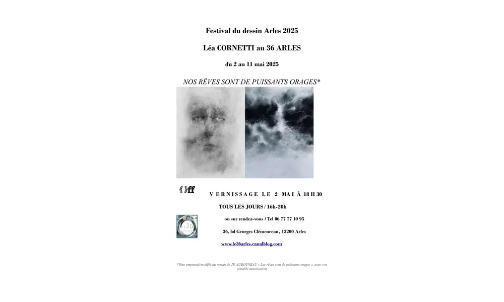 Léa Cornetti "Nos rêves sont de puissants Orages" du 2 au 11 mai