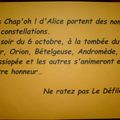 Les Chap'Oh! d'Alice (Création)